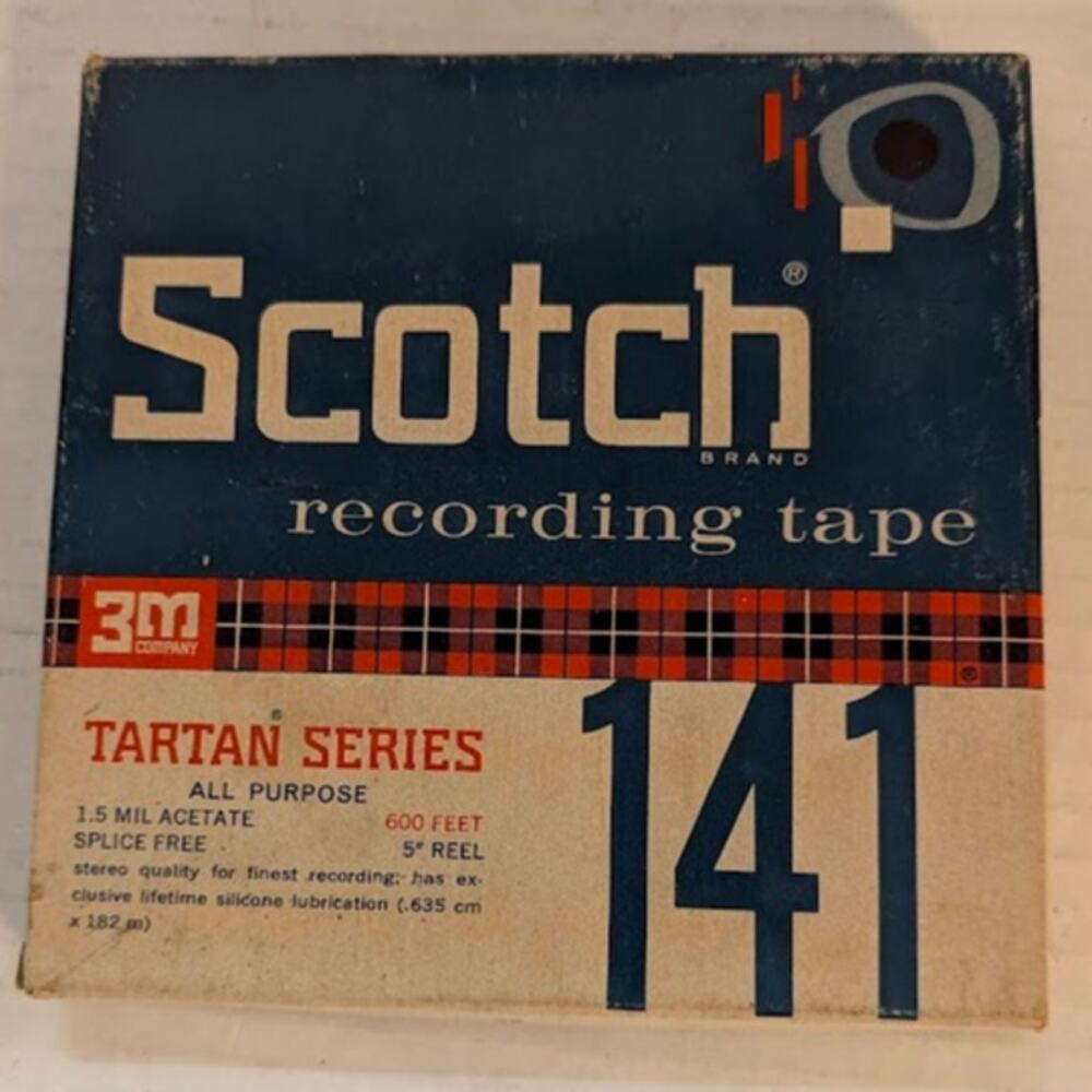 Vintage Scotch 3M Tartan Series 141 Reel-to-Reel Recording Tape